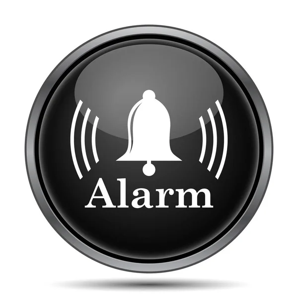 Icono Alarma Botón Internet Sobre Fondo Blanco —  Fotos de Stock