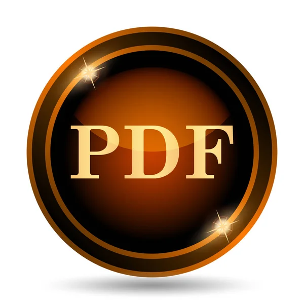 Icona Pdf Pulsante Internet Sfondo Bianco — Foto Stock