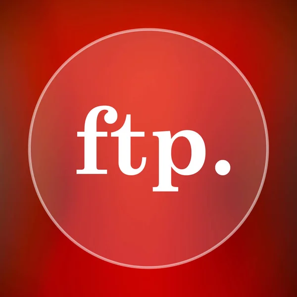 Ftp Icon Buton Internet Fundal Roșu — Fotografie, imagine de stoc