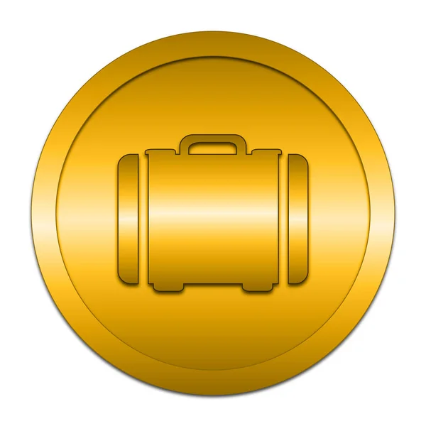 Suitcase Icon Internet Button White Background — Stock Photo, Image