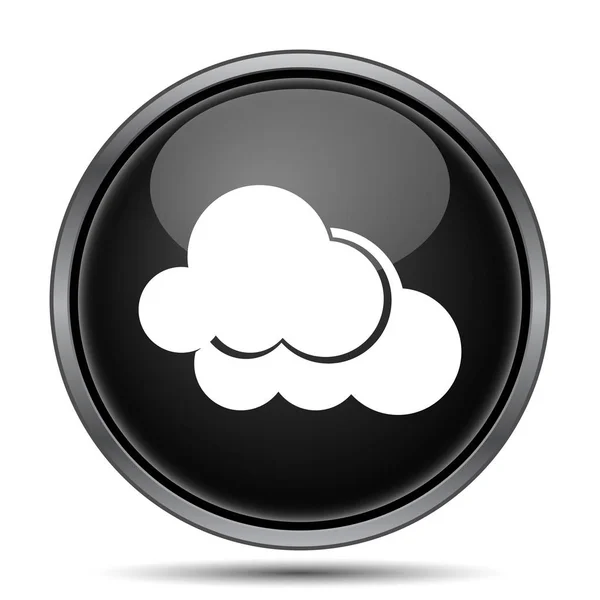 Ikona Chmury Przycisk Internet Białym Tle — Zdjęcie stockowe