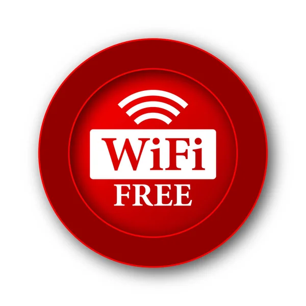 Wifi Free Icon Кнопка Интернет Белом Фоне — стоковое фото