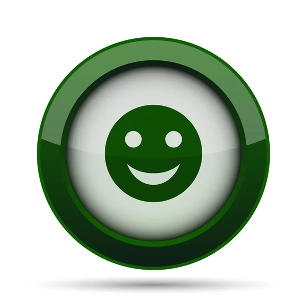 Smiley Icon Buton Internet Fundal Alb — Fotografie, imagine de stoc