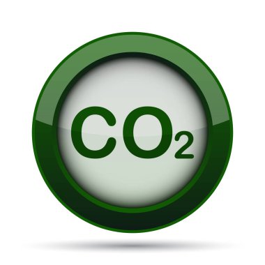 CO2 simgesi. Beyaz arka plan üzerinde Internet düğmesi.