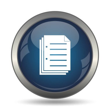 Belge simgesi. Beyaz arka plan üzerinde Internet düğmesi