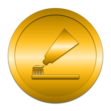 Diş yapıştırın ve fırça simgesini