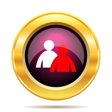 Danışmanlık simgesi. Beyaz arka plan üzerinde Internet düğmesi