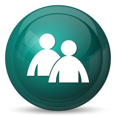 Danışmanlık simgesi. Beyaz arka plan üzerinde Internet düğmesi.