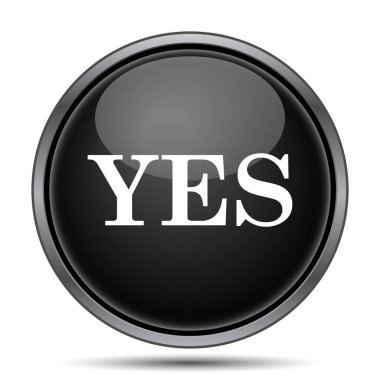 Simge Evet. Beyaz arka plan üzerinde Internet düğmesi