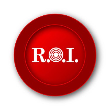 Yatırım getirisi simgesi. Beyaz arka plan üzerinde Internet düğmesi.