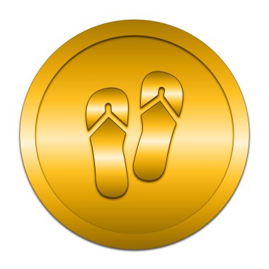 Terlik simgesi. Beyaz arka plan üzerinde Internet düğmesi.