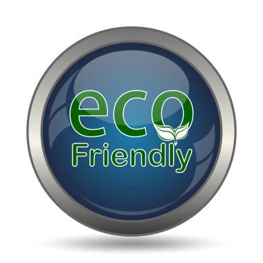 Eco dostu simgesi. Beyaz arka plan üzerinde Internet düğmesi