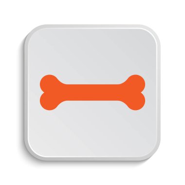 Kemik simgesi. Beyaz arka plan üzerinde Internet düğmesi