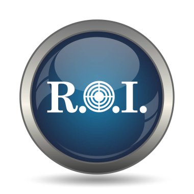 Yatırım getirisi simgesi. Beyaz arka plan üzerinde Internet düğmesi