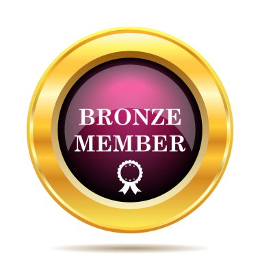 Bronz üye simgesi. Beyaz arka plan üzerinde Internet düğmesi