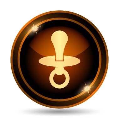 Emzik simgesi. Beyaz arka plan üzerinde Internet düğmesi