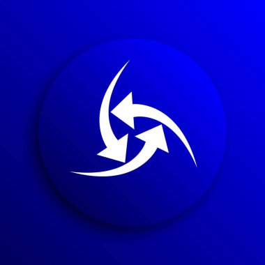 Simge değiştir. Mavi arka plan Internet düğmesini