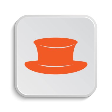 Şapka simgesi. Beyaz arka plan üzerinde Internet düğmesi