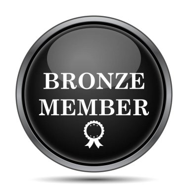 Bronz üye simgesi. Beyaz arka plan üzerinde Internet düğmesi