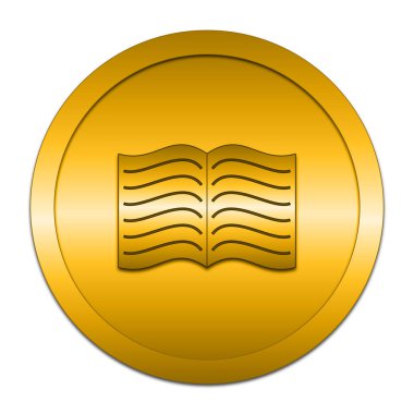 Kitap simgesi. Beyaz arka plan üzerinde Internet düğmesi.