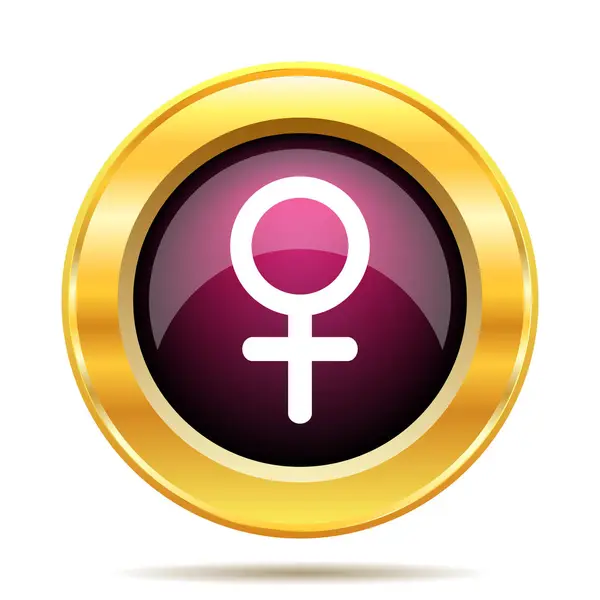 雌記号アイコン 白い背景の上のインター ネット ボタン — ストック写真