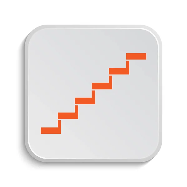 Stairs Icon Internet Button White Background — Stock Photo, Image