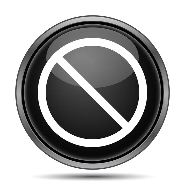 Icono Prohibido Botón Internet Sobre Fondo Blanco — Foto de Stock