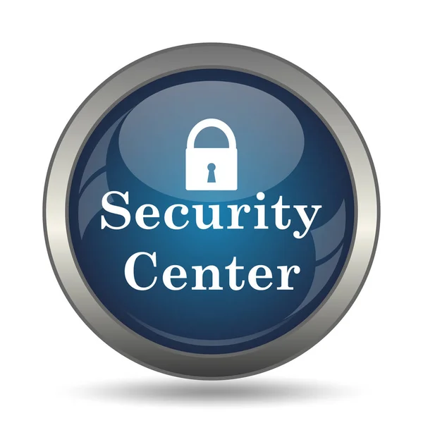 Security Center Pictogram Internet Knop Witte Achtergrond — Stockfoto