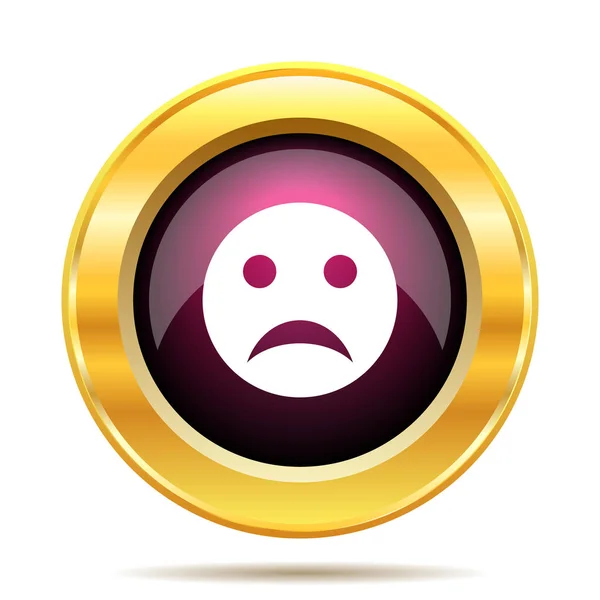 Sad Smiley Icon Internet Button White Background — Stock Photo, Image