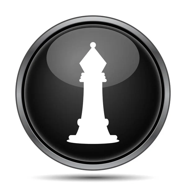 Ikona Šachy Internet Tlačítko Bílém Pozadí — Stock fotografie