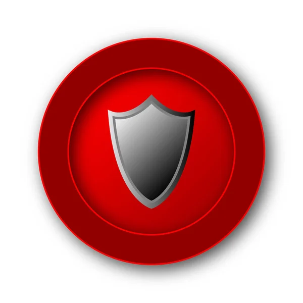Shield Icon Internet Button White Background — Stock Photo, Image