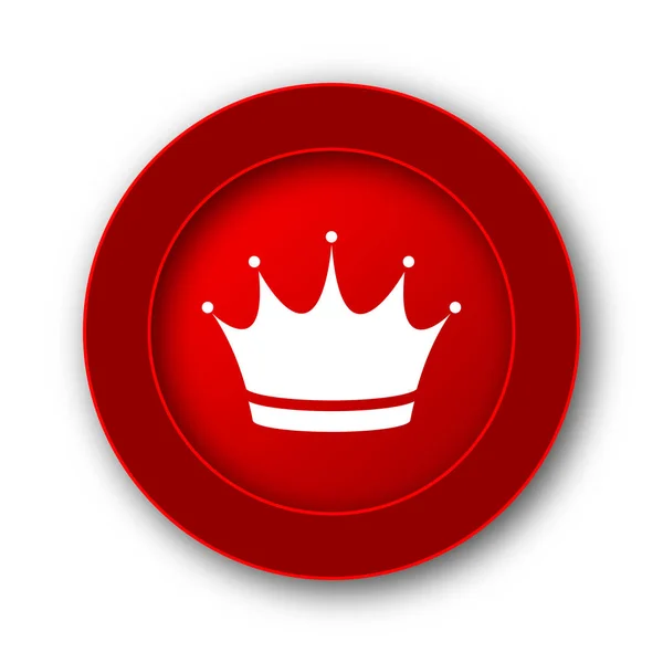 Crown Icon Internet Button White Background — Stock Photo, Image