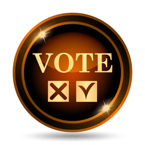 投票アイコン 白い背景の上のインター ネット ボタン — ストック写真
