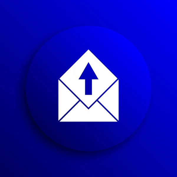 Envoyez Une Icône Mail Bouton Internet Sur Fond Bleu — Photo