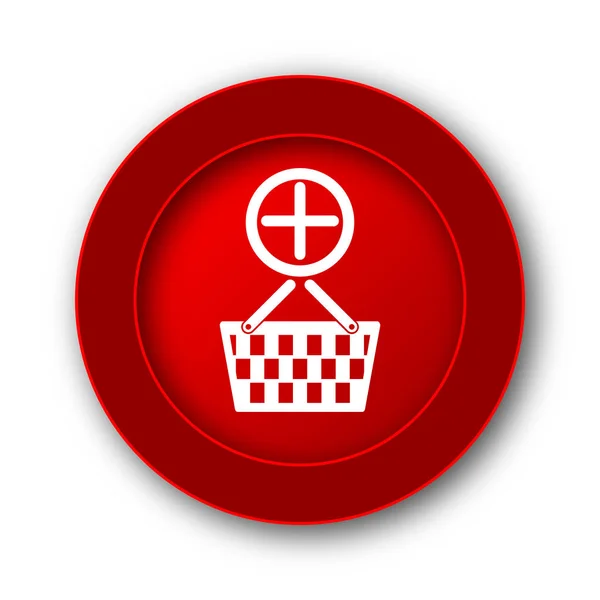 Add to basket icon. Internet button on white background.