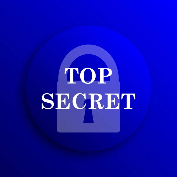 Icono Secreto Superior Botón Internet Sobre Fondo Azul — Foto de Stock
