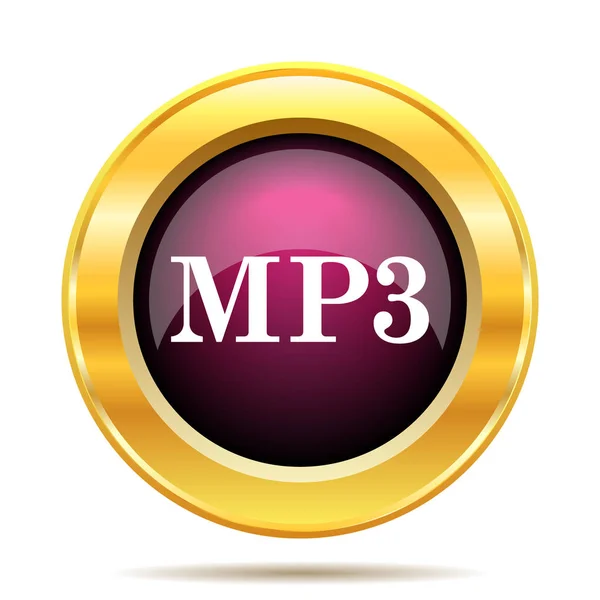 Mp3 Pictogram Internet Knop Witte Achtergrond — Stockfoto