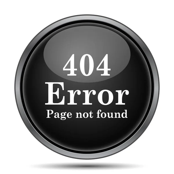 Icono Error 404 Botón Internet Sobre Fondo Blanco — Foto de Stock