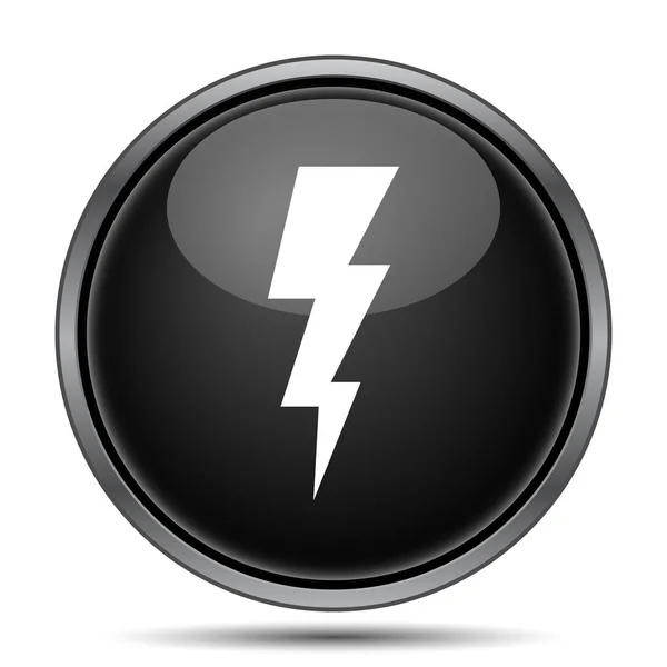 雷のアイコン 白い背景の上のインター ネット ボタン — ストック写真