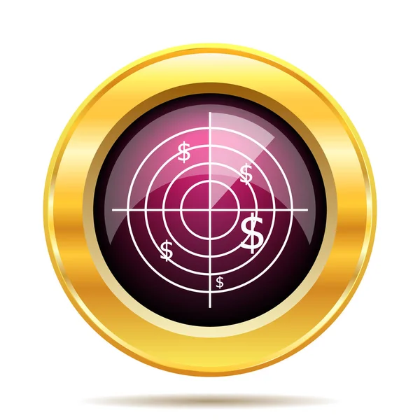 Radar searching money icon