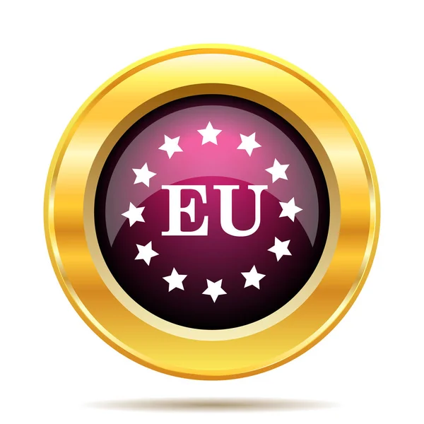 European Union Icon Internet Button White Background — Stock Photo, Image