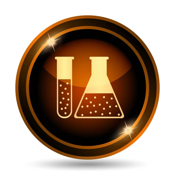 Chemistry set icon. Internet button on white background