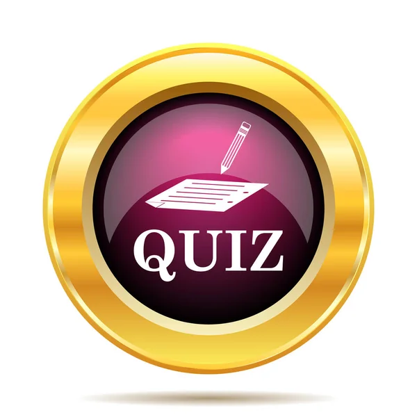 Quiz Icon Internet Button White Background — Stock Photo, Image