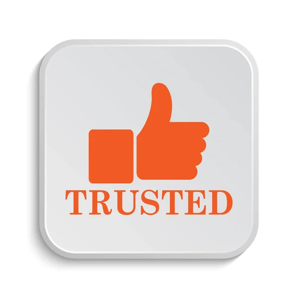 Trusted Icon Internet Button White Background — Stock Photo, Image