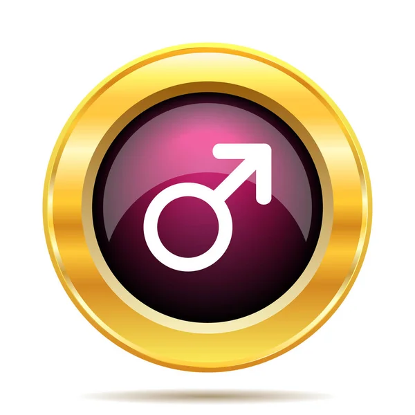 Αρσενικό Σύμβολο Εικονίδιο Κουμπί Internet Άσπρο Φόντο — Φωτογραφία Αρχείου
