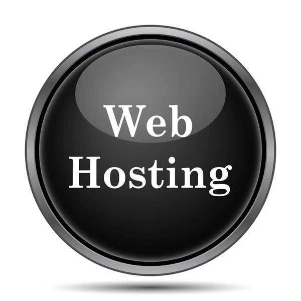 Web Hosting Pictogram Internet Knop Witte Achtergrond — Stockfoto