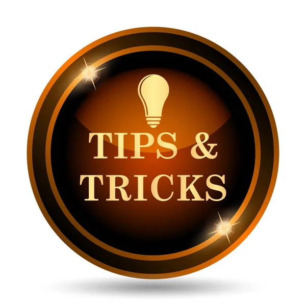 Tips and tricks icon. Internet button on white background