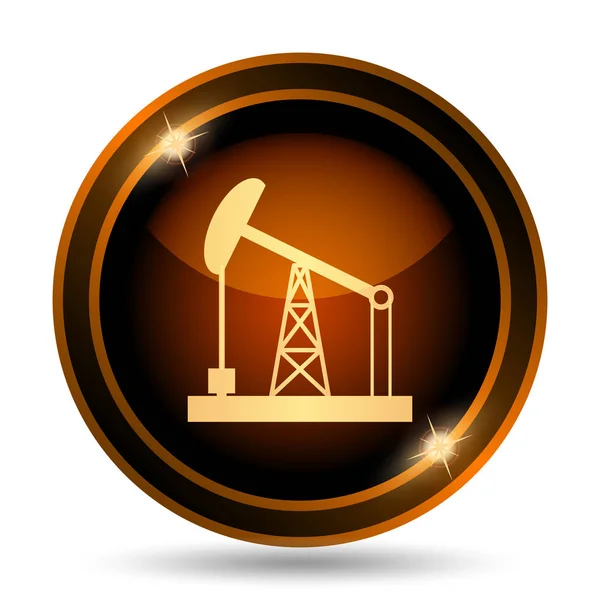 Oil Pump Icon Internet Button White Background — Stock Photo, Image