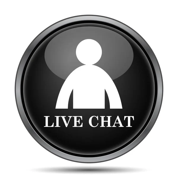 Live Chat Icon Кнопка Интернет Белом Фоне — стоковое фото