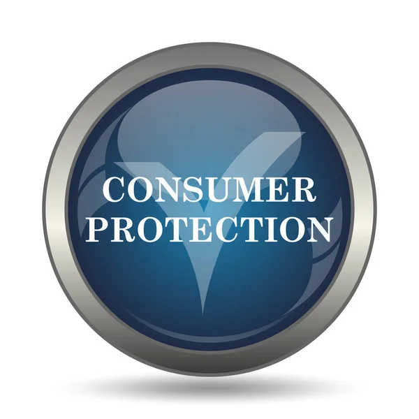 Consumer Protection Icon Internet Button White Background — Stock Photo, Image